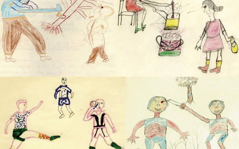 Drawings by Zambian primary school children during a Draw and Write research excercise supervised by Dr Boeteng Wiafe and Victoria Francis. 1993. © Tengeni Banda; Rabecca Phiri; Thresser Banda; Devies Phiri