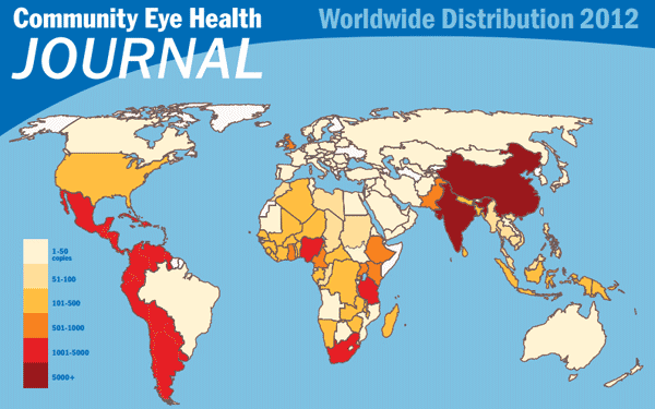 cehj-all-editions-distribution-2012 Distribution of all editions of the Community Eye Health Journal, 2012